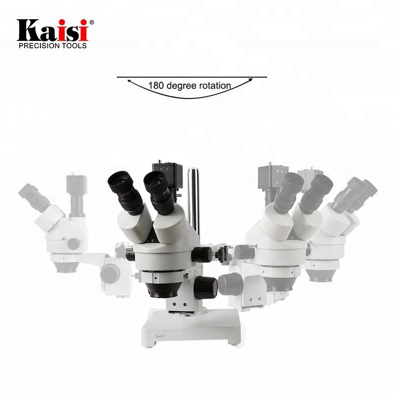 Trinocular Stereo Microscope 7X-45X - Kaisi 7X-45X Digital Zoom PCB Inspection