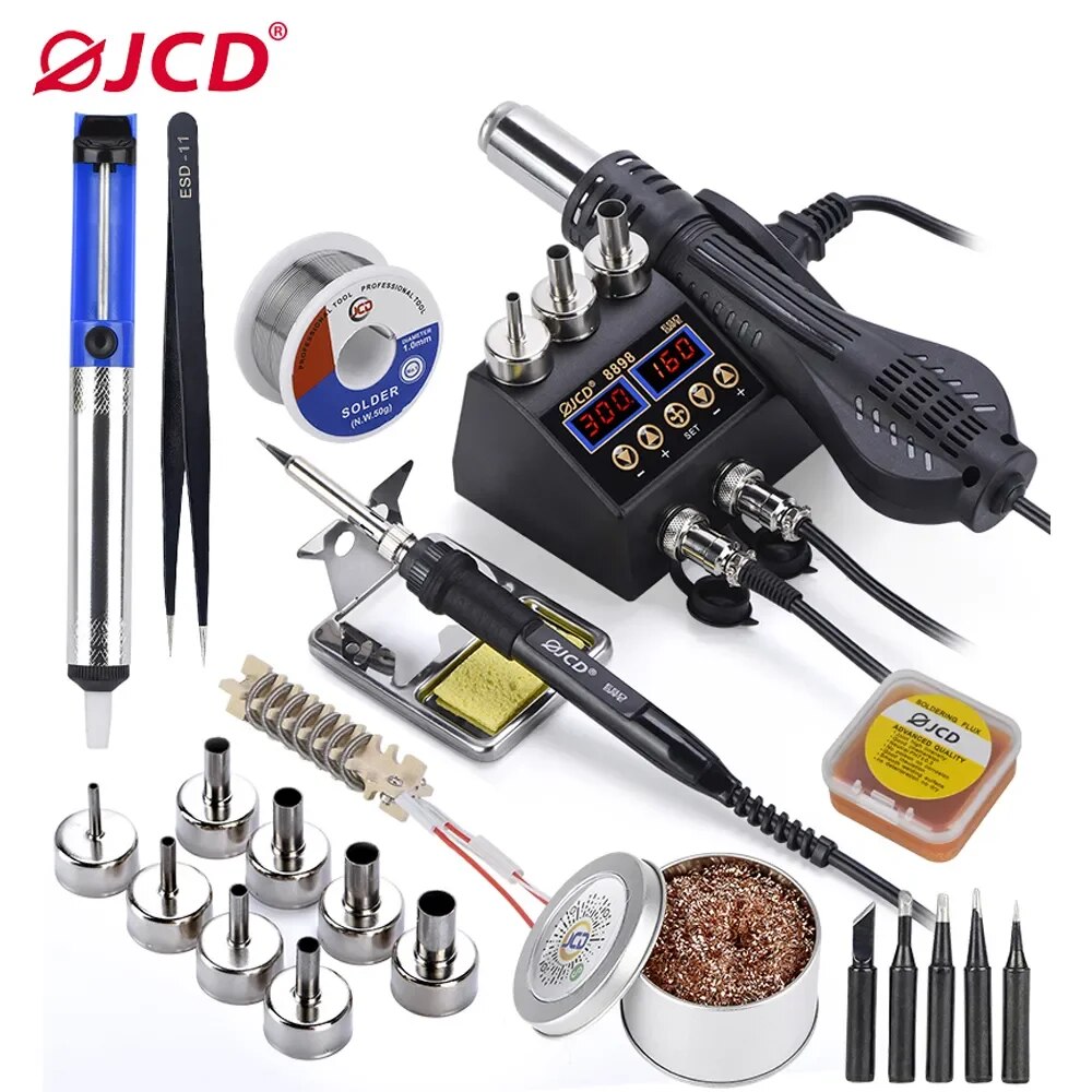JCD 2 in 1 750W Soldering Stat - огляд і ціна 2 In 1 Soldering Rework Station 750W
