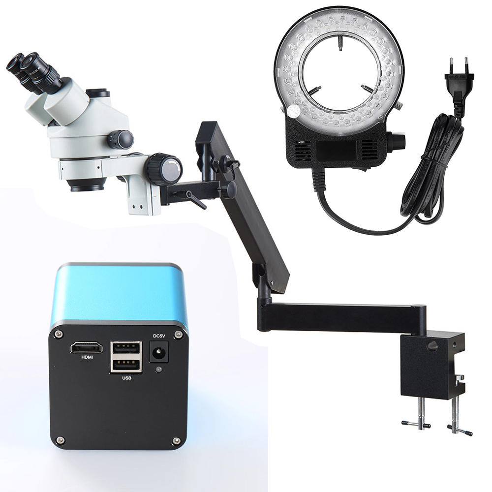 Adjustable Articulated Arm Fol - огляд і ціна Trinocular Stereo Microscope 7X-45X