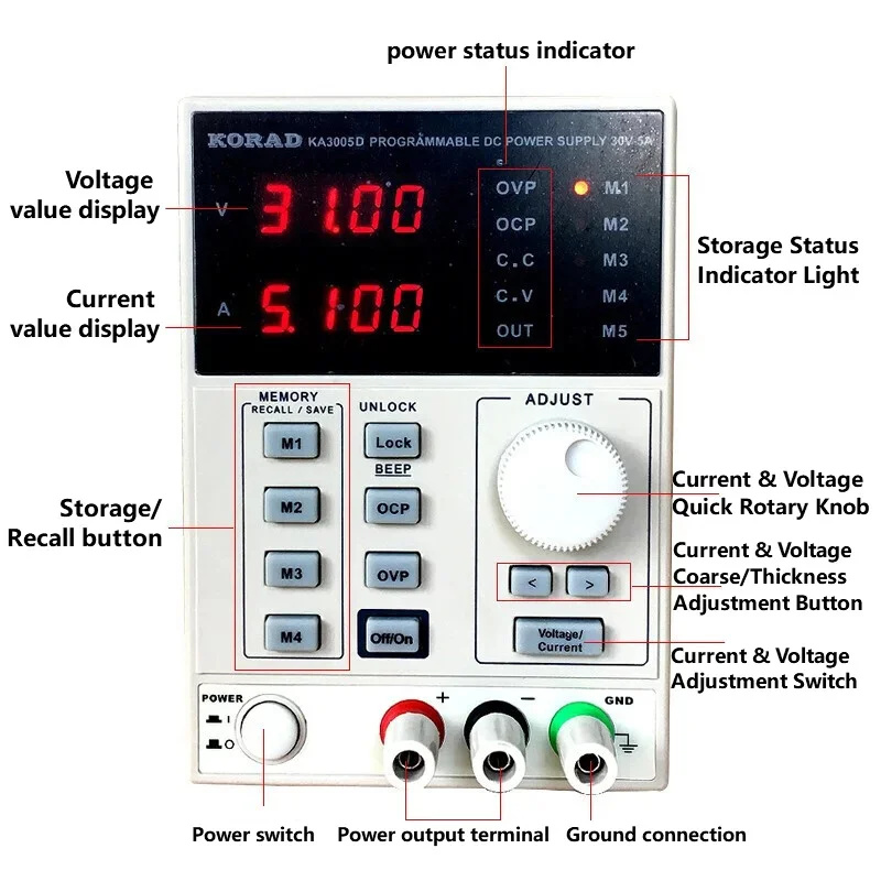 30V 60V 2A  3A 5A 10A Linear D - огляд і ціна High Precision Dc Power Supply 30V 10A