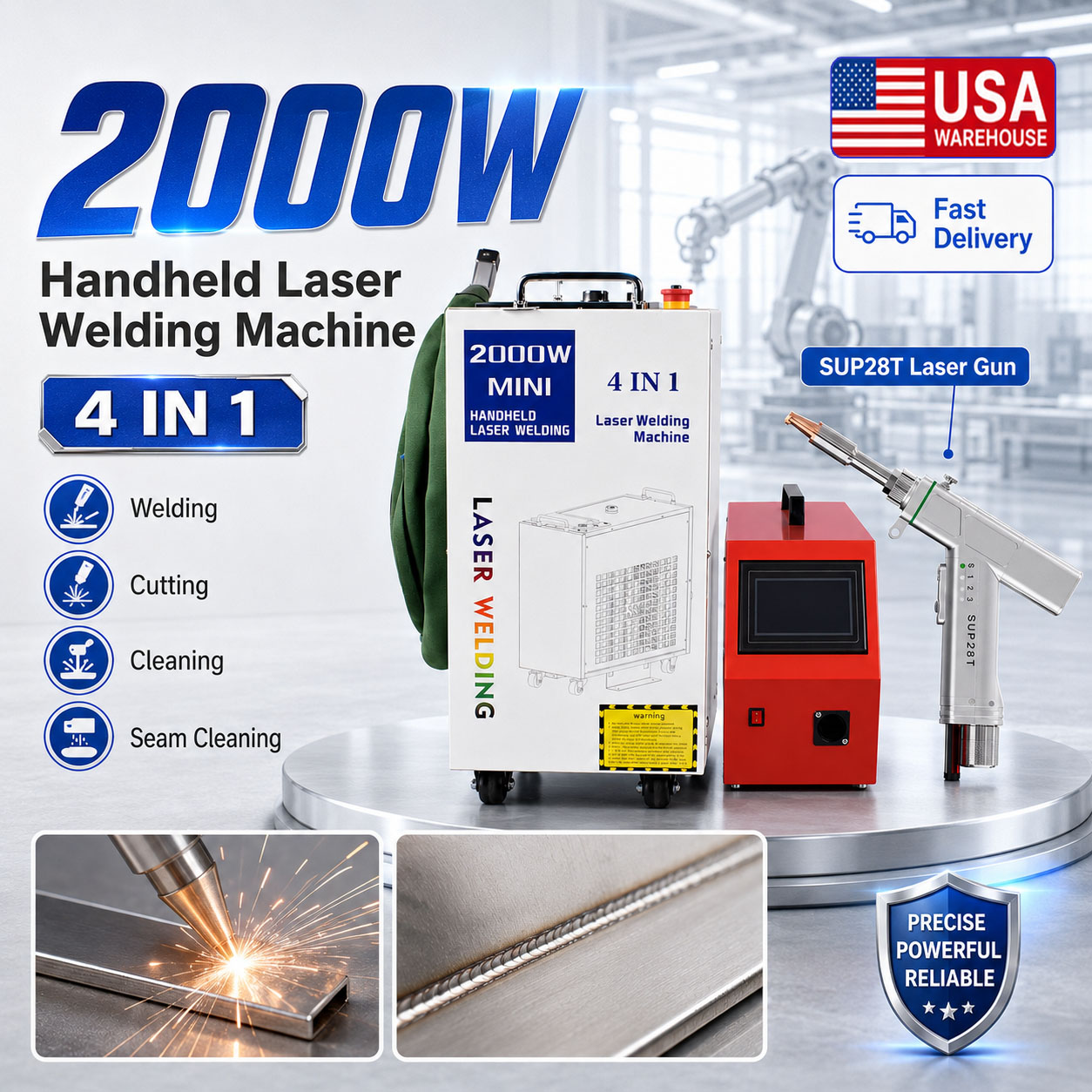 2000W Laser Welding 4 in 1Lase - огляд і ціна Laser Soldering Machine Handheld