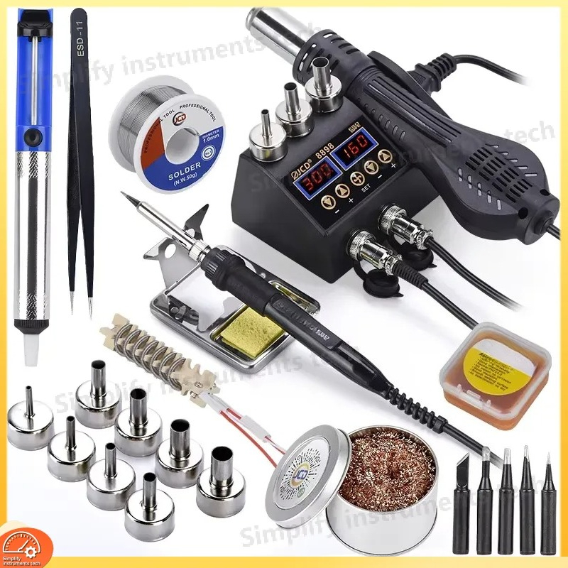 8898 Soldering Station 750W 2  - огляд і ціна 2 In 1 Soldering Rework Station 750W