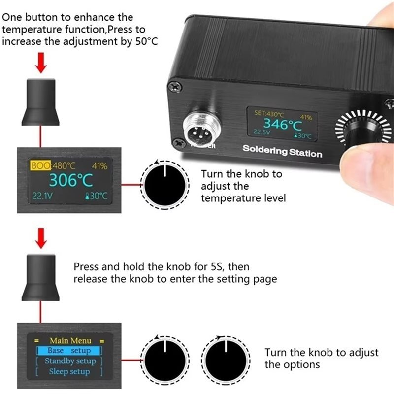 B23B T12 For Home Repairing So - огляд і ціна T12 Soldering Station Oled