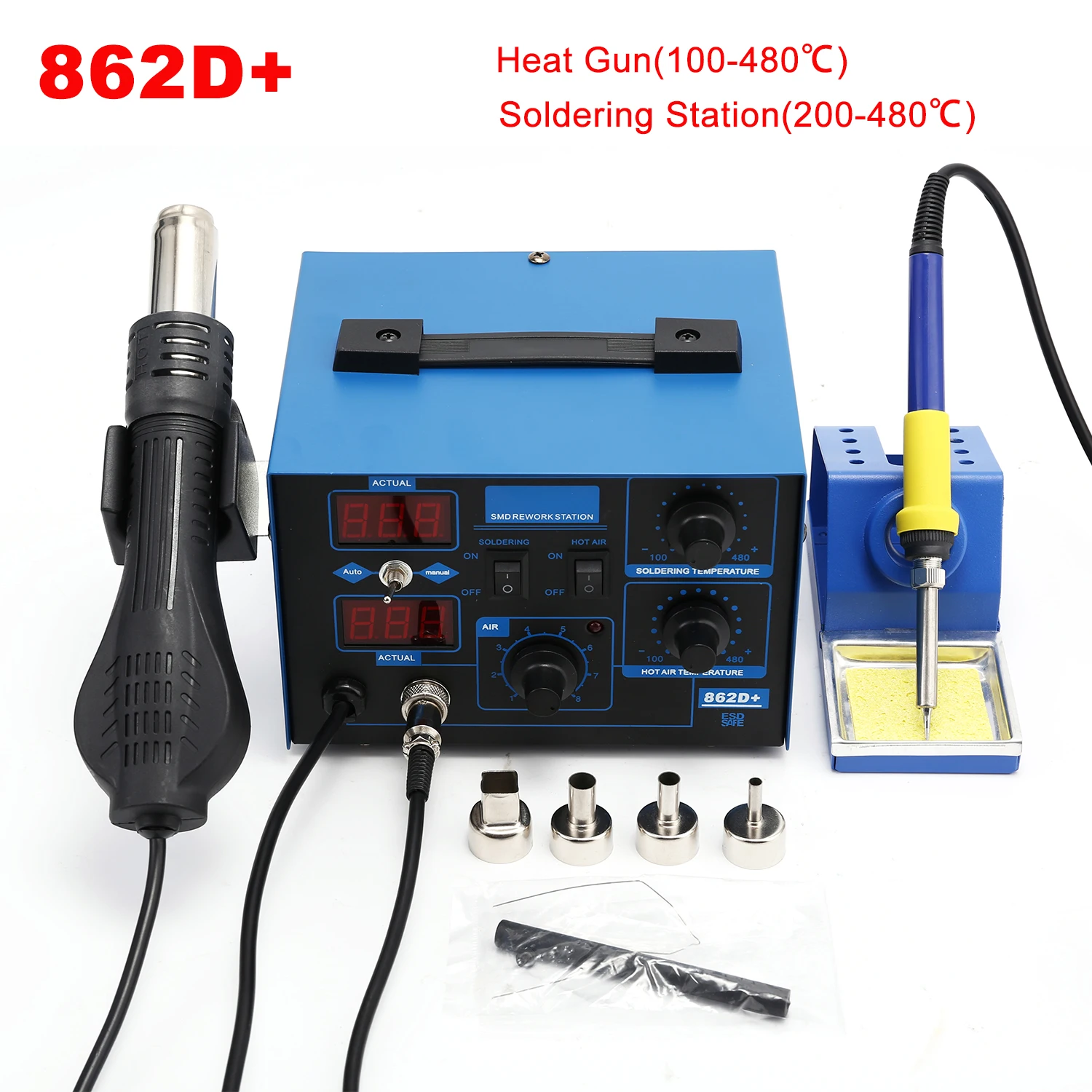 2 In 1 750W Soldering Station  - огляд і ціна 2 In 1 Soldering Rework Station 750W