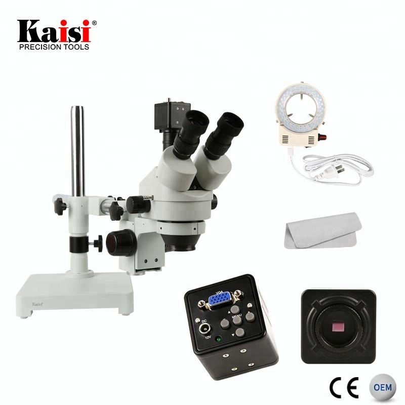 Kaisi 7X-45X Digital Zoom PCB  - огляд і ціна Trinocular Stereo Microscope 7X-45X