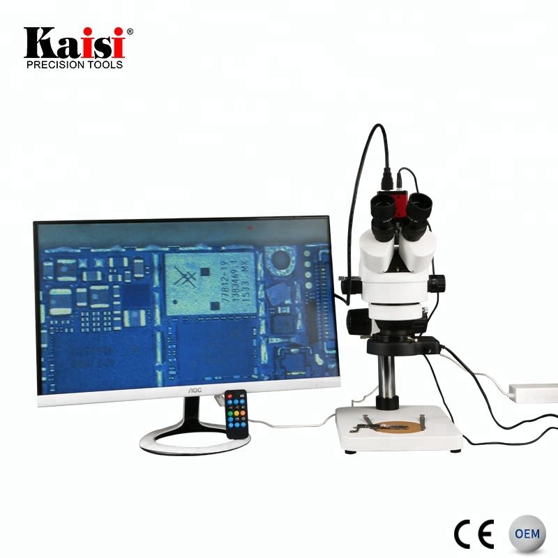 Kaisi 7X-45X Digital Zoom PCB  - огляд і ціна Trinocular Stereo Microscope 7X-45X